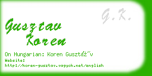 gusztav koren business card